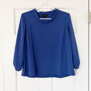 J.JILL top size S blue Wearever Collection easy care travel